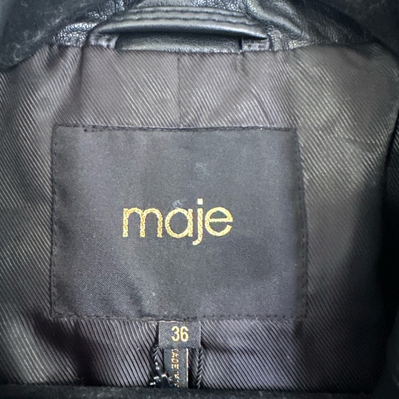 Maje Grenchir black leather trench coat FINAL PRICE NO OFFERS CONSIDERED - Picture 12 of 12